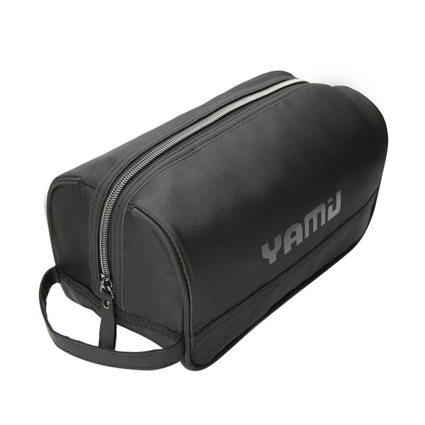 YAMIU Makeup Cosmetic Bag Travel Toiletry Pouch Organizer for Women & Men with Large Capacity (Black)