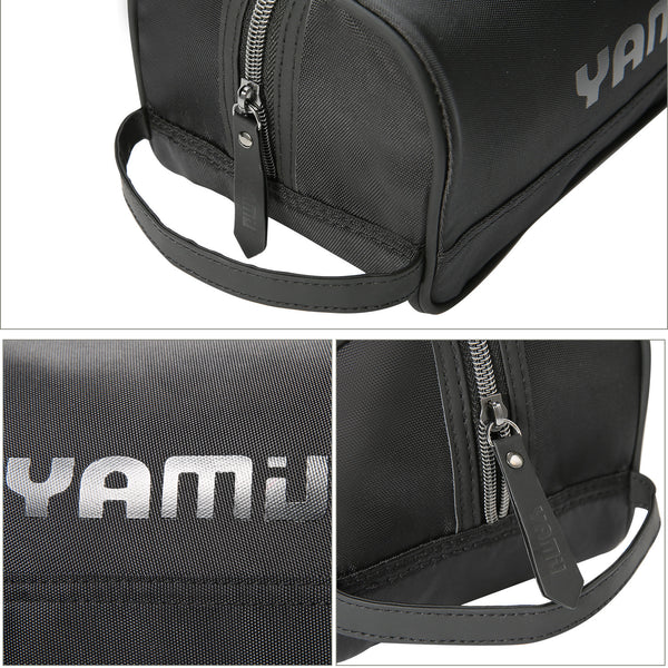 YAMIU Makeup Cosmetic Bag Travel Toiletry Pouch Organizer for Women & Men with Large Capacity (Black)