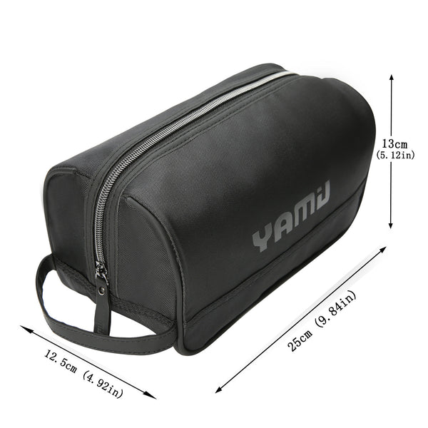 YAMIU Makeup Cosmetic Bag Travel Toiletry Pouch Organizer for Women & Men with Large Capacity (Black)