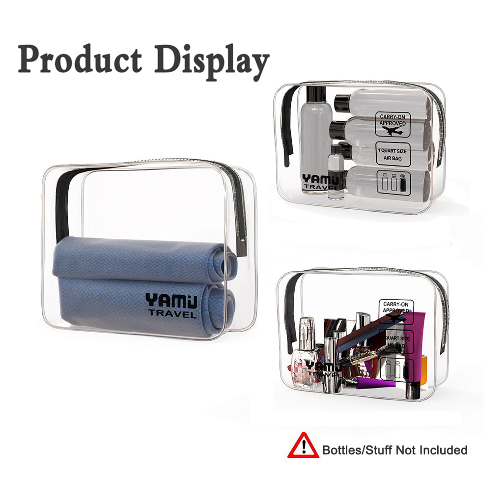 YAMIU Travel TSA Approved Toiletry Bag Waterproof Airline Clear Kit 3- – YaMiu YAMIU Travel TSA Approved Toiletry Bag Waterproof Airline Clear Kit 3- – YaMiu